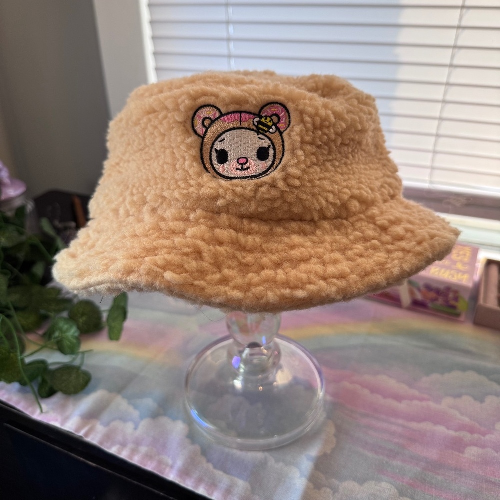 Tokidoki Biscottina Brown Sherpa Bucket Hat